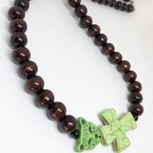 Cross Wooden Necklace